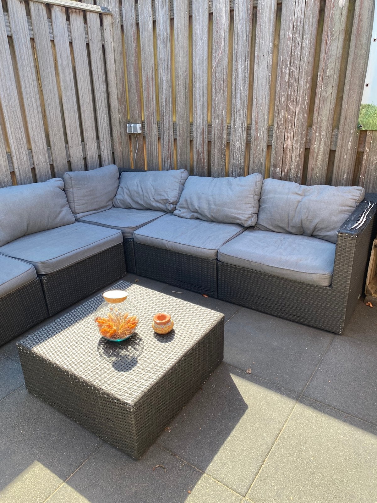 Loungeset, Tuin en Terras, Tuinsets en Loungesets, Ophalen, 5 zitplaatsen, Gebruikt, Hocker