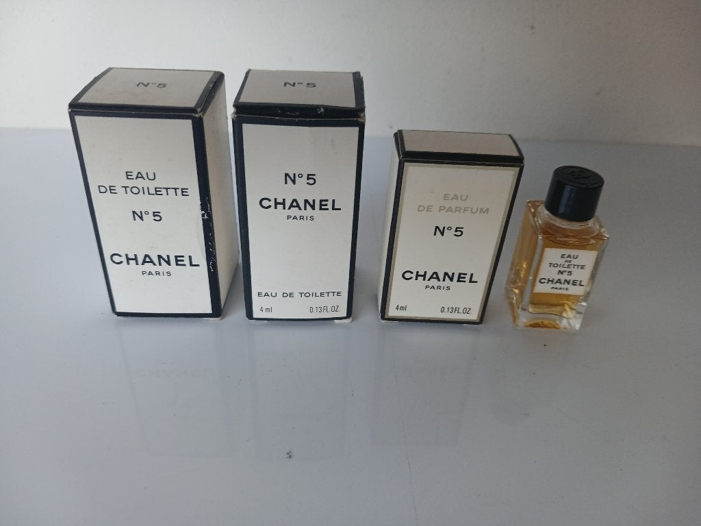 3 Chanel No.5 miniaturen eau de toilette en 1 x eau de.., Verzenden, Nieuw, Miniatuur, Gevuld