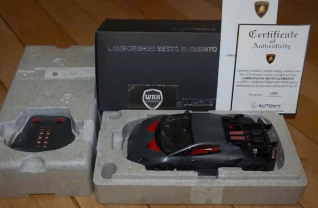 1:18 LAMBORGHINI SESTO ELEMENTO Autoart signature 74671 WRH, Verzenden, Zo goed als nieuw, Auto, Autoart