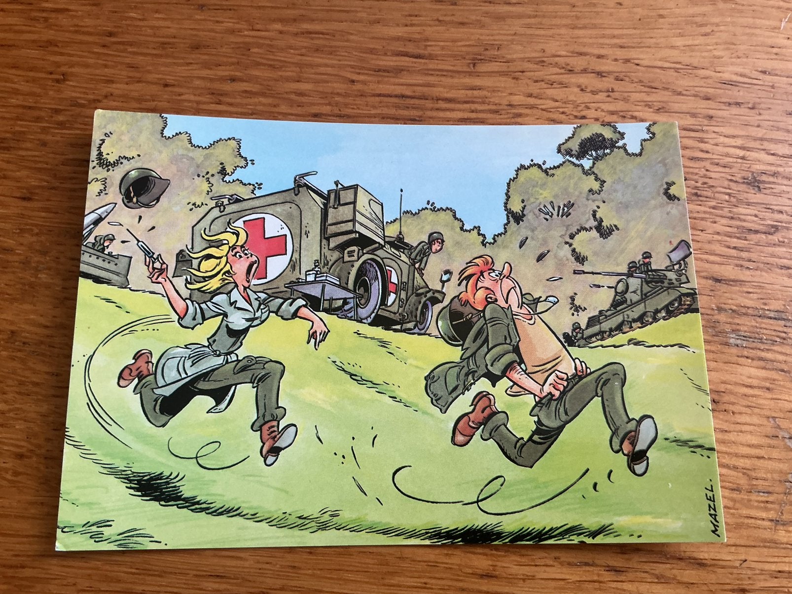 M35 militair humor Illustrator Mazel, Ophalen of Verzenden, Overige thema's