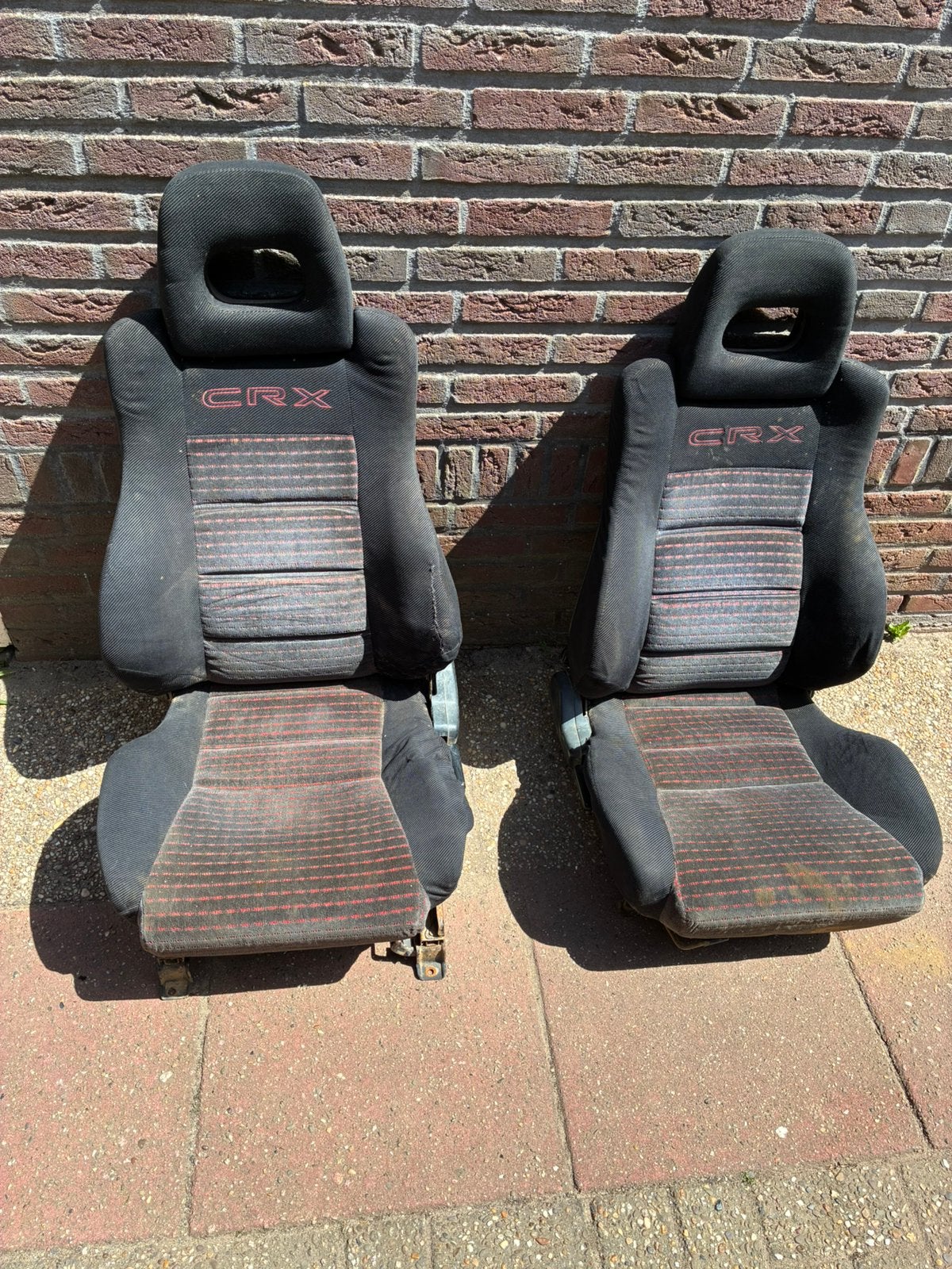 Honda CRX stoelen op Suzuki Samurai rails, Ophalen, Gebruikt, Suzuki