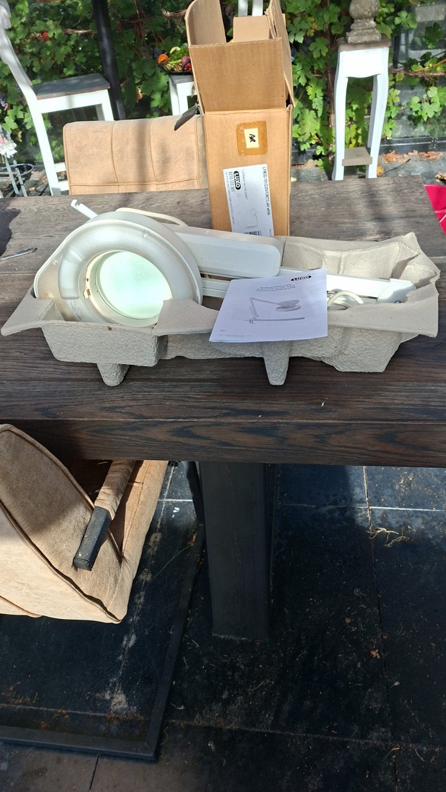 LUXO LFM Loeplamp met tafelklem - Zo goed als nieuw, Ophalen of Verzenden, Zo goed als nieuw, Loeplamp