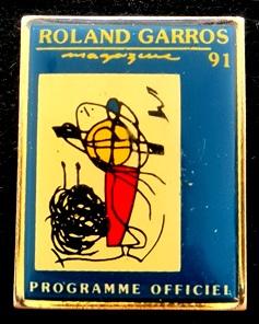 Roland Garros 91 pin- modern- epoxyv.k.k., Ophalen of Verzenden, Nieuw, Sport, Speldje of Pin