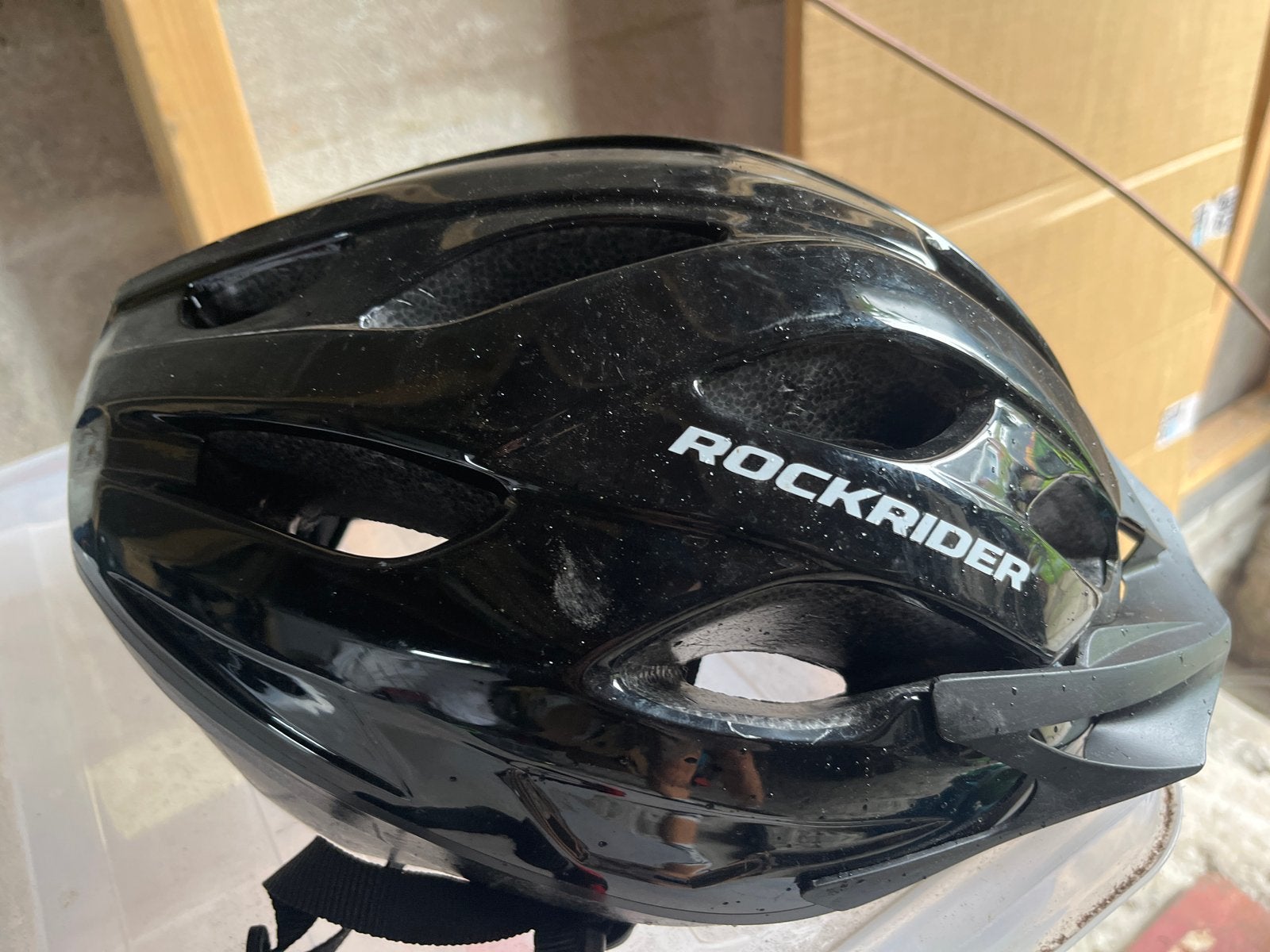 Rockrider ST 50 MTB Fietshelm Zwart (Maat M), Ophalen, Gebruikt, L, Heer of Dame