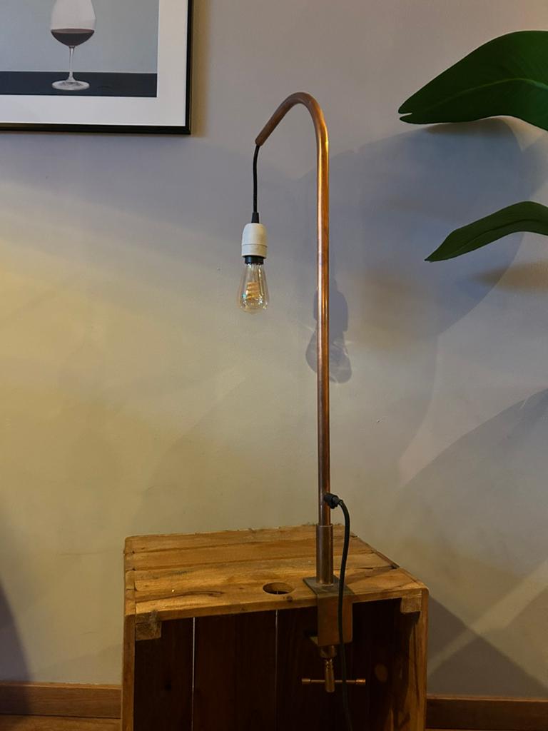 Mooie designerlamp van koper | Laif & Nuver, Ophalen, Zo goed als nieuw, Metaal, Minder dan 100 cm
