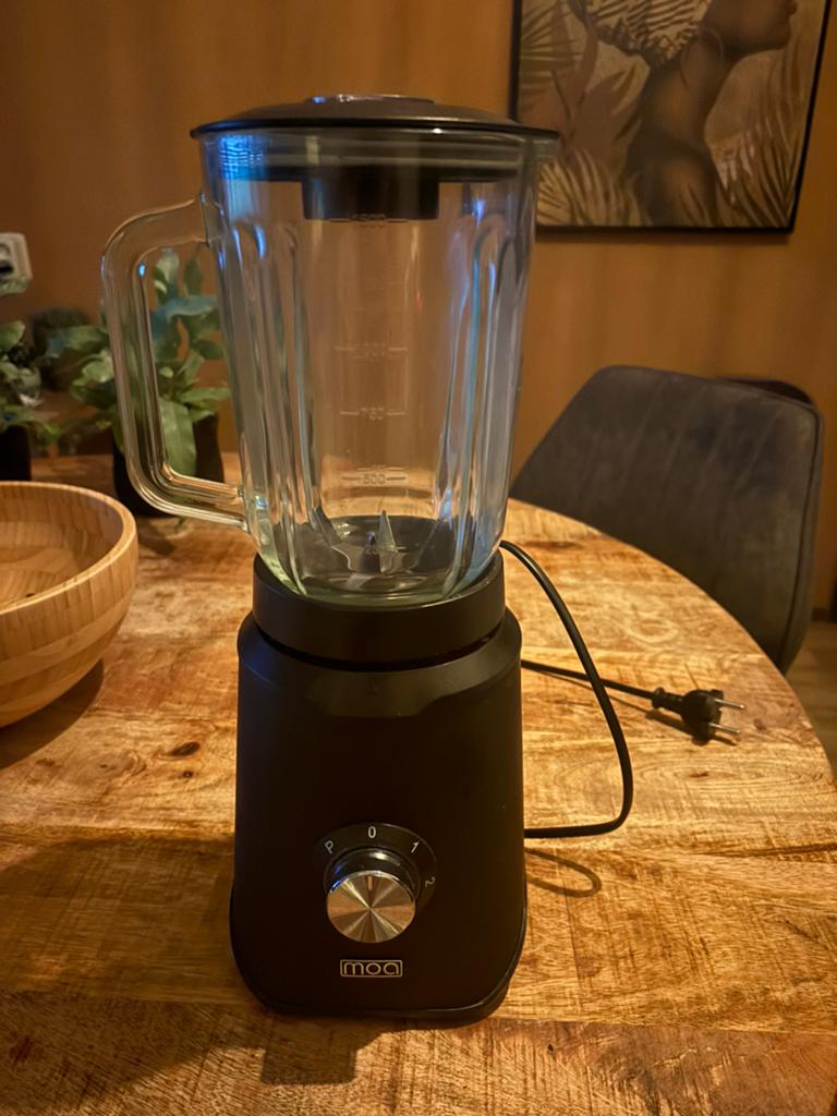 Blender met glazen kan , nauwelijks gebruikt, Ophalen, Zo goed als nieuw, Blender