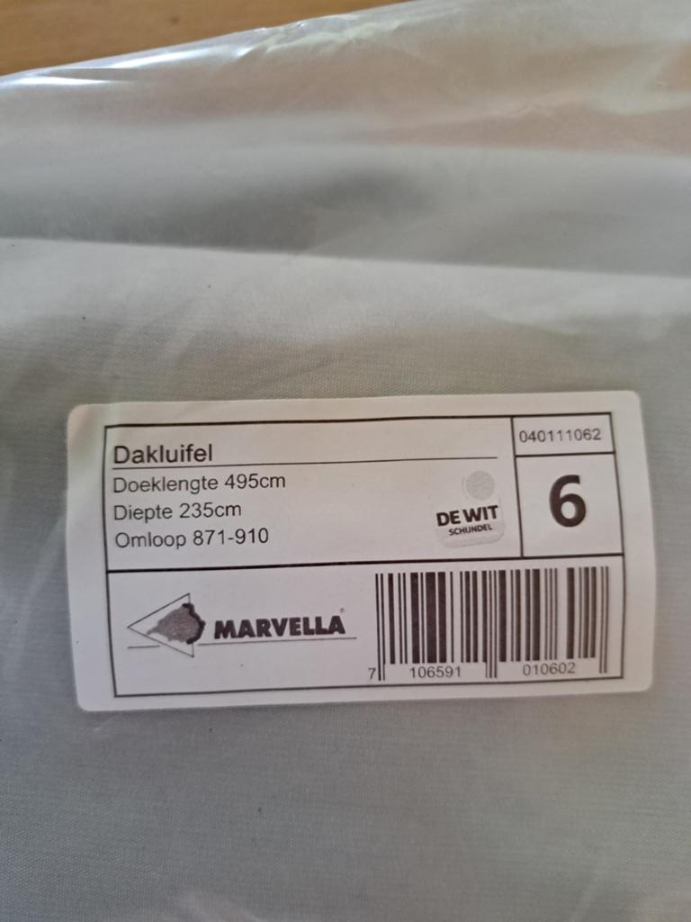 Marvella Dakluifel mt6 zonder frame, Caravans en Kamperen, Caravan accessoires, Ophalen, Nieuw