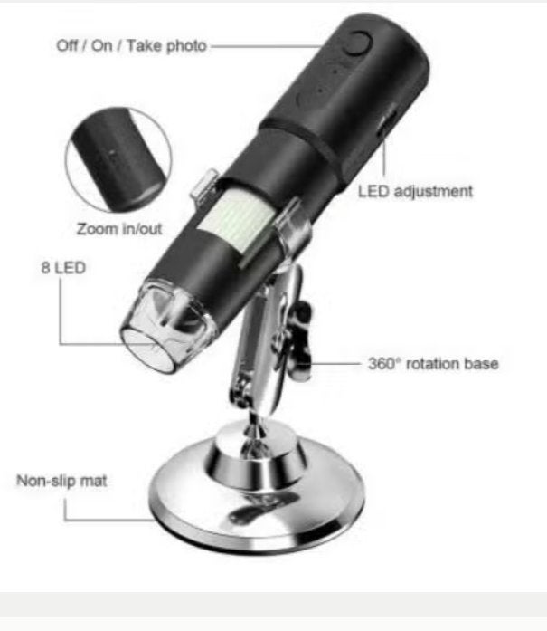 Draadloze digitale microscoop met 1000x vergroting en WIFI, Audio, Tv en Foto, Optische apparatuur | Telescopen, Ophalen of Verzenden