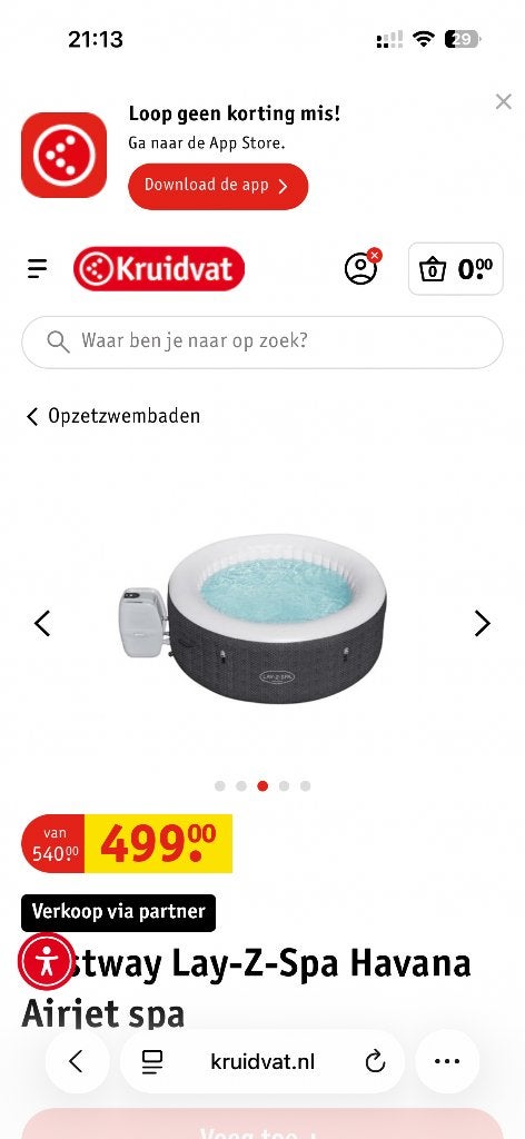 Bestway Lay-Z-Spa Havana Airjet spa, Ophalen, Nieuw, Filter, Opblaasbaar