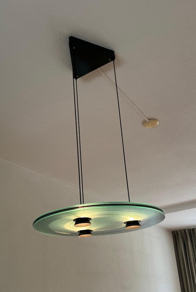 Vintage Arteluce Aurora Hanglamp – 1983 – NP: €3.500, Arteluce, https://www.arteluceonline.com/en/, Ophalen of Verzenden, Design Hanglampen Arteluce