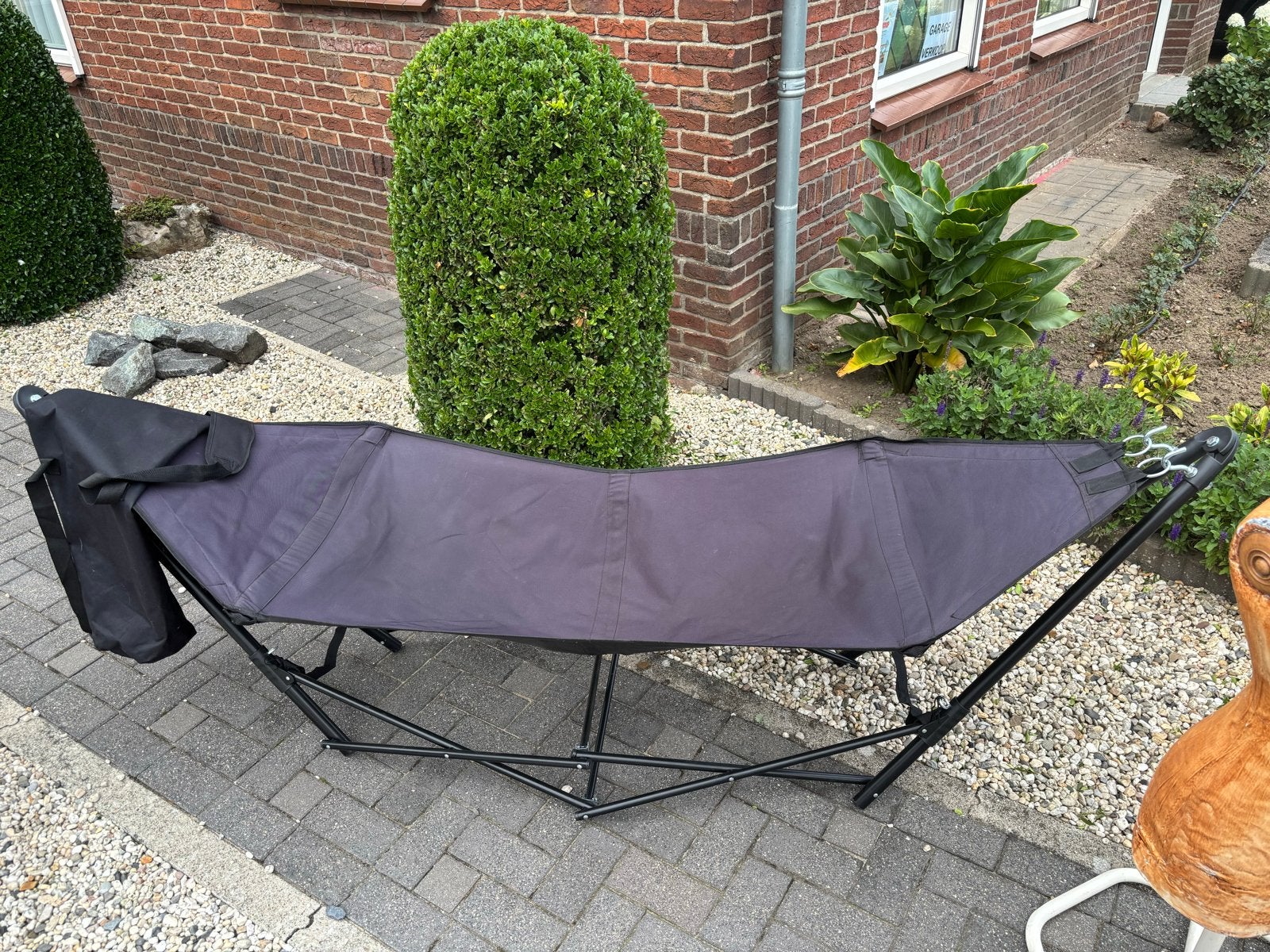 Opvouwbare hangmat met standaard - Ideaal voor binnen/buiten, Ophalen, Binnen, Zo goed als nieuw, Met standaard