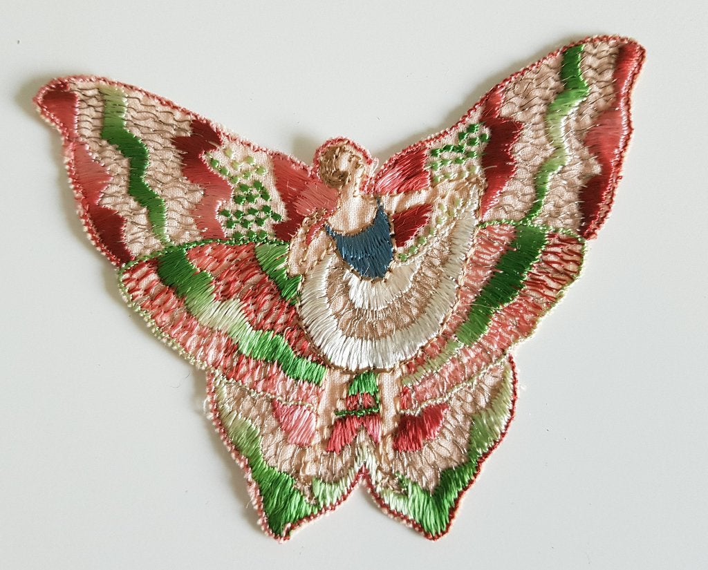 Zeldzaam Turmac Zijdje Vlindermeisje – Jaren '30 Art Deco, Hobby en Vrije tijd, Verzenden, Zo goed als nieuw, Overige applicaties