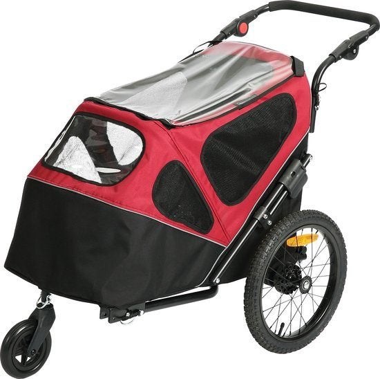 Duvoplus Pet Trailer 2-in-1 Hondenfietskar & Buggy, Ophalen, Opvouwbaar, Duvo Plus, 20 tot 40 kg