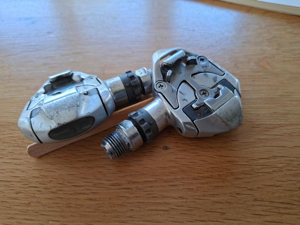 Shimano SPD PD-6500 Pedalen met plaatjes - Gebruikt, Fietsen en Brommers, Fietsonderdelen, Crankstel of Pedalen, Gebruikt, Ophalen of Verzenden