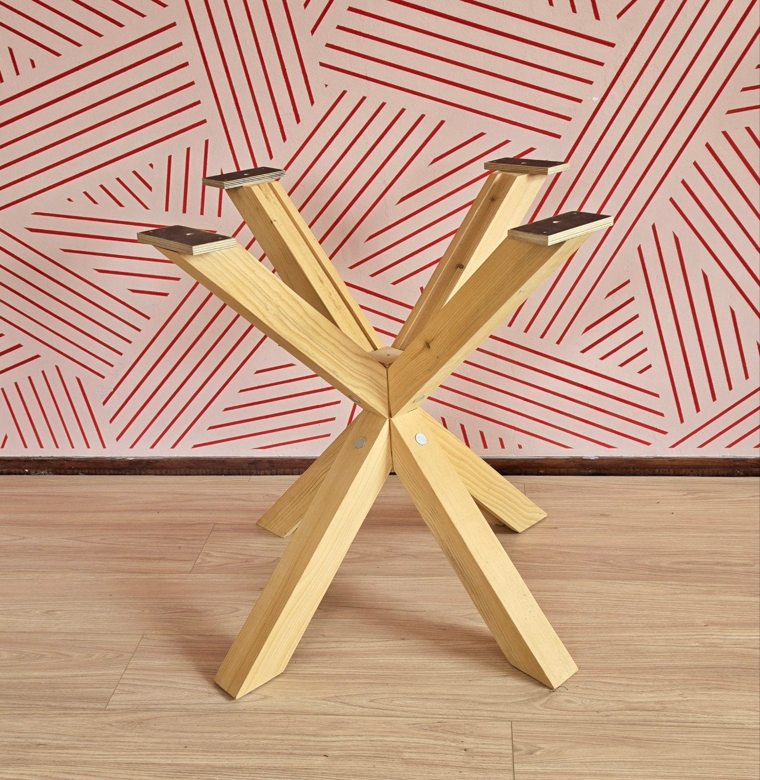 Matrix tafel onderstel - Kruis Tafelpoot - Hout, Ophalen, Tafelpoot, 50 tot 100 cm, Modern, Industrieel, DIY
