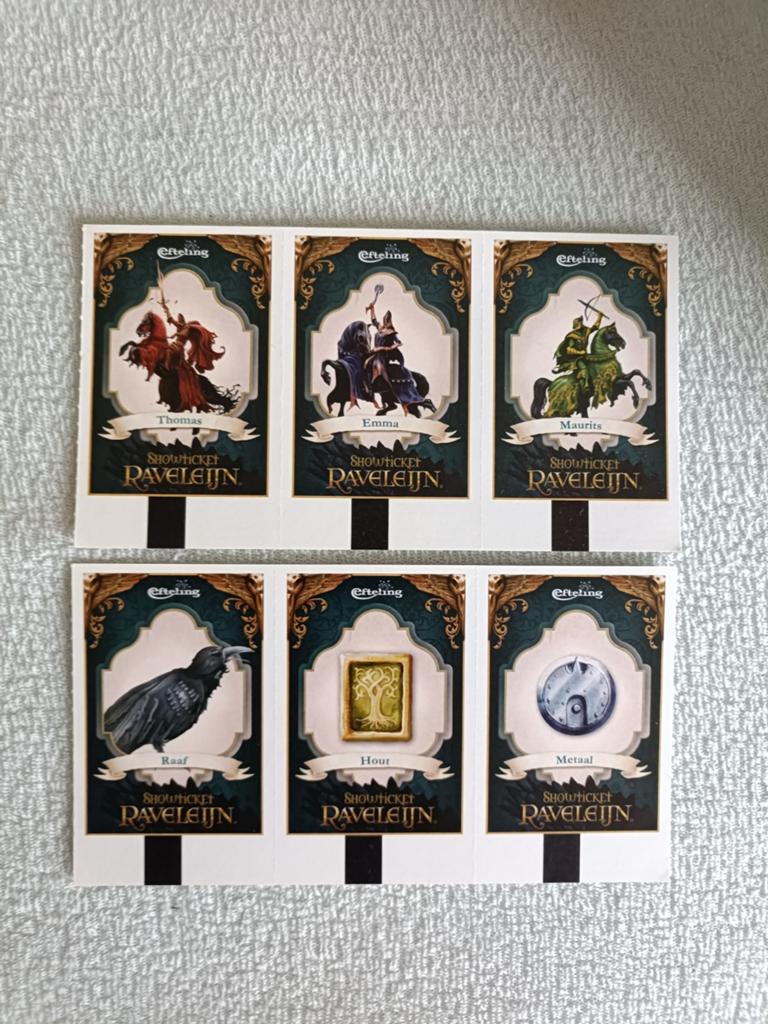 Efteling Ravelijn kaartjes, Verzamelen, Efteling, Ophalen of Verzenden, Nieuw, Overige typen