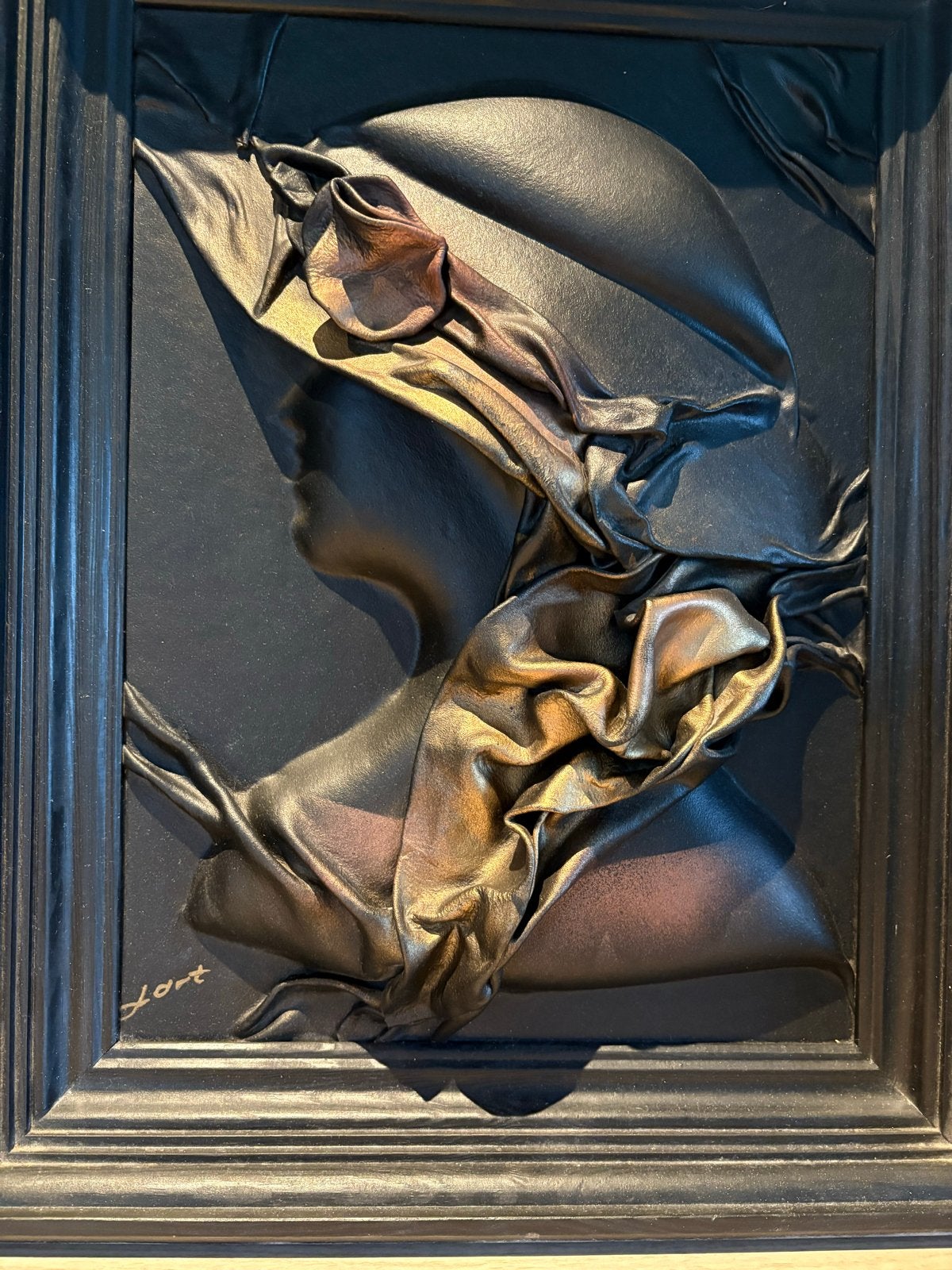 Uniek 3D Kunstwerk: Dame met Hoed en Sjaal, Ophalen of Verzenden