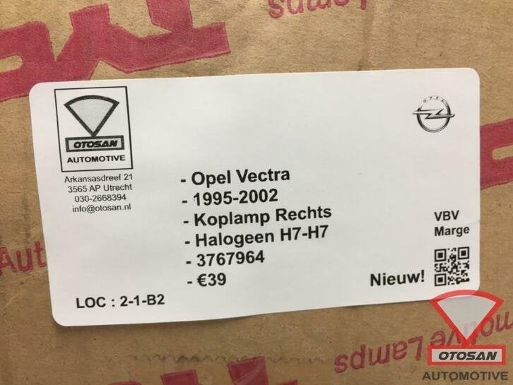 opel vectra 1995 2002 koplamp rechts h7 h7 halogeen nieuw! 3, Ophalen of Verzenden, Kontakt@opel-infoservice.de, Opel, Bahnhofsplatz 1
65423  Russelsheim am Main, DE