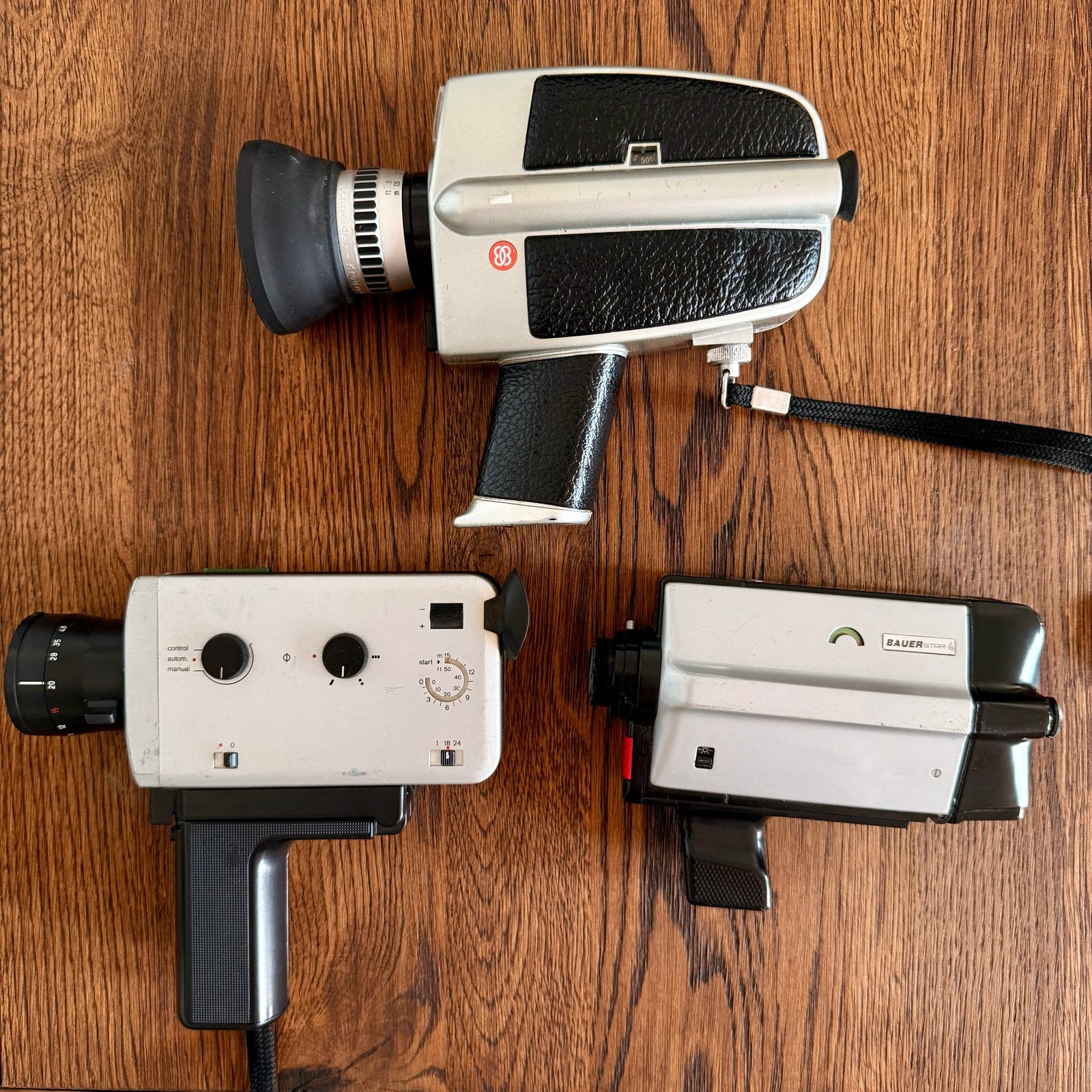 3 Ongeteste Filmcamera's: Bauer C1M Super, Nizo 148, Star 4, Ophalen of Verzenden, 8mm, Camera