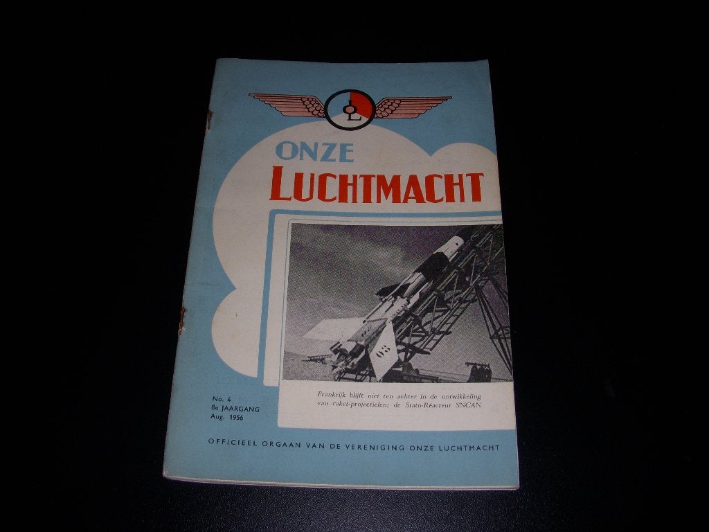Onze Luchtmacht, vakblad voor medewerkers augustus 1956, Ophalen of Verzenden, Luchtmacht, Nederland, Boek of Tijdschrift