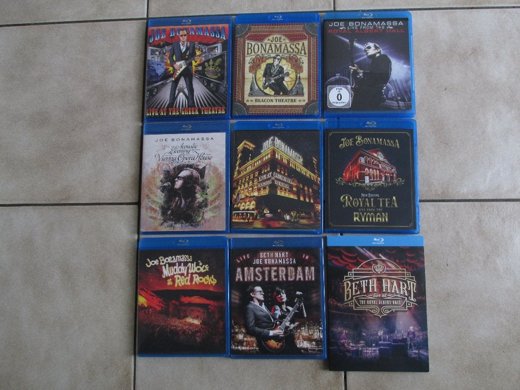 Joe Bonamassa, Beth Hart: 9 Live Blu-ray's in één koop, Vanaf 12 jaar, Ophalen of Verzenden, Gebruikt, Concert