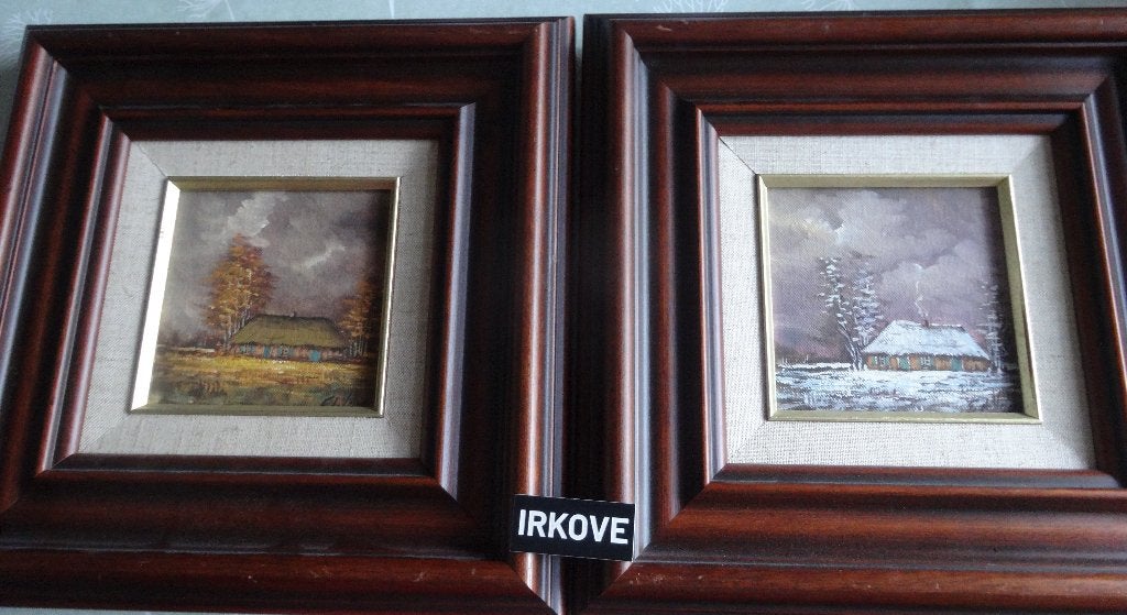 OLIEVERF 2 X BOERDERIJ IN LANDSCHAP * Jan de Vries *, Antiek en Kunst, Landschap, Olieverf, Origineel werk, Doek