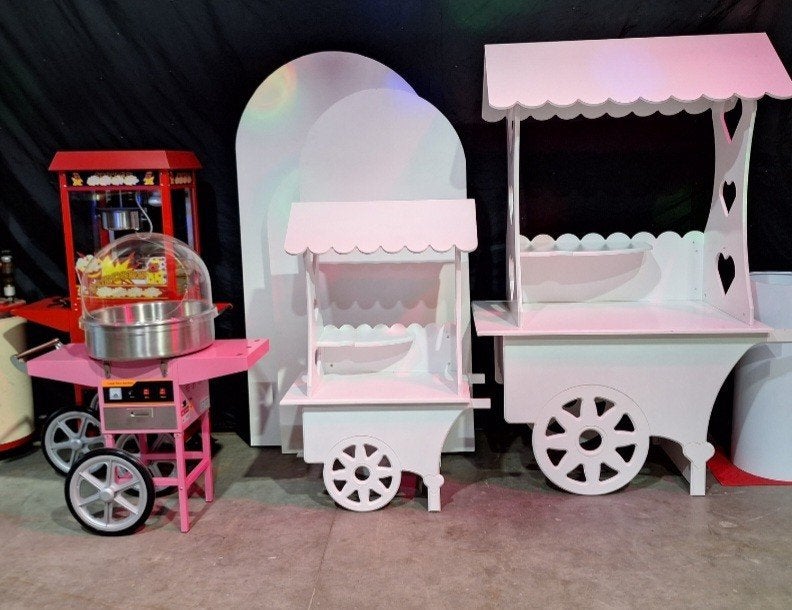 Te huur snoepkar candycar popcornmachine suikerspinmachine, Ophalen of Verzenden, Zo goed als nieuw, Overige