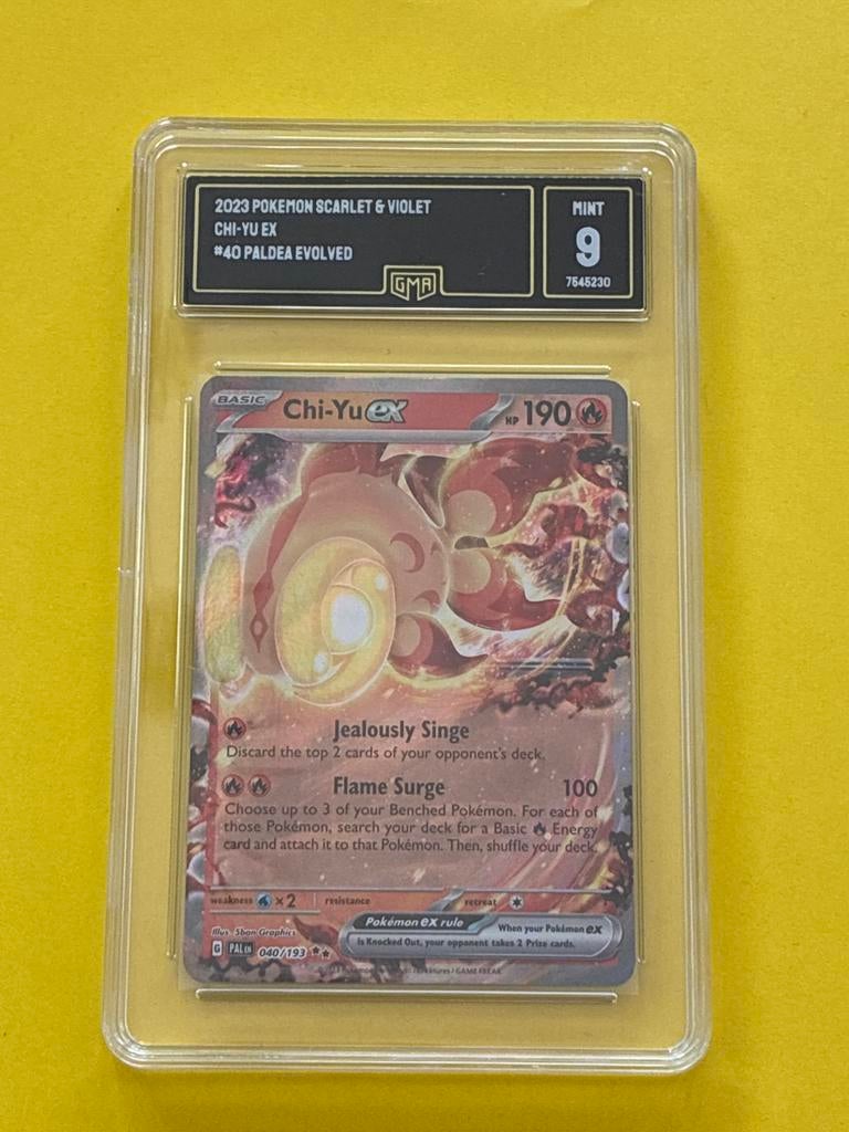 Chi-Yu ex 040/193 GMA Graded 9 Mint Pokemon Kaart, Ophalen of Verzenden, Zo goed als nieuw, Losse kaart