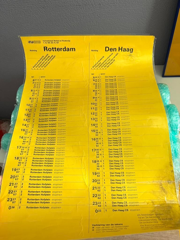 Zeldzame Vertrekstaat Hofpleinlijn, Verzamelen, Ophalen of Verzenden, Gebruikt, Trein, Overige typen