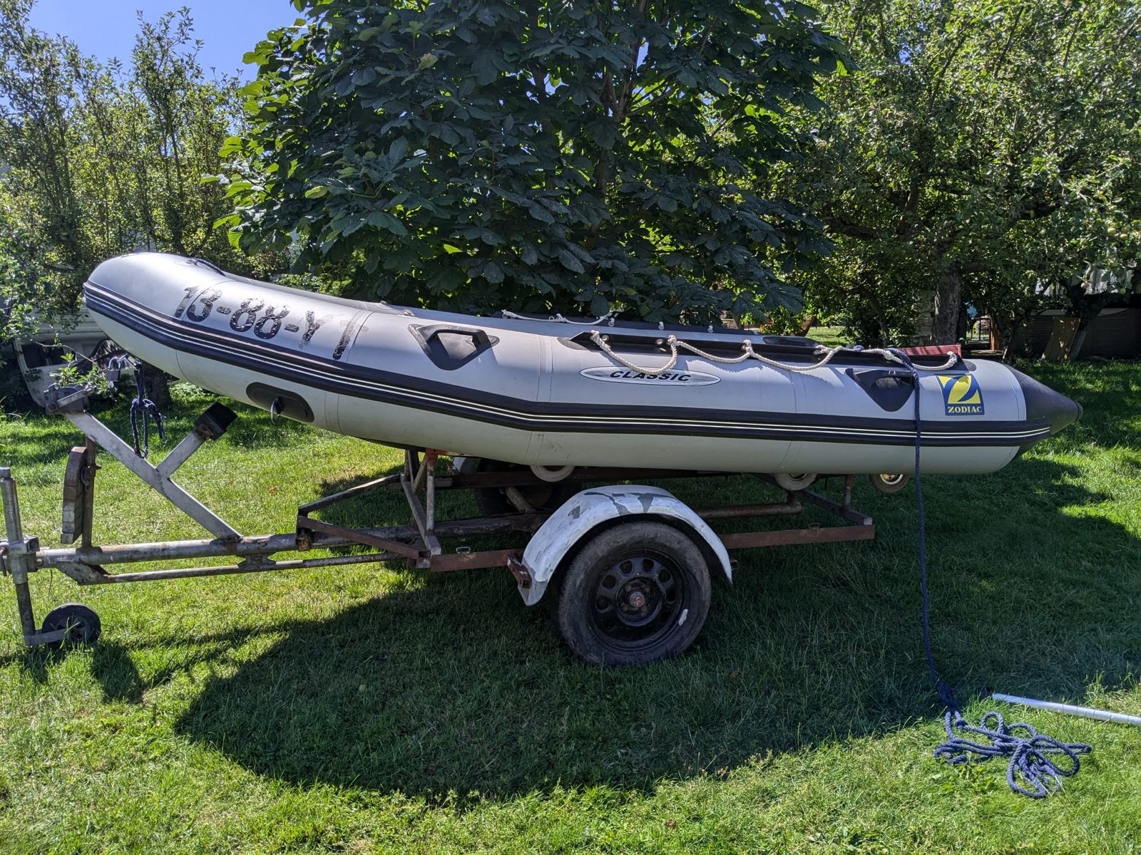 Zodiac Classic mark II 420 futura, Watersport en Boten, Ophalen, Gebruikt, Overige typen