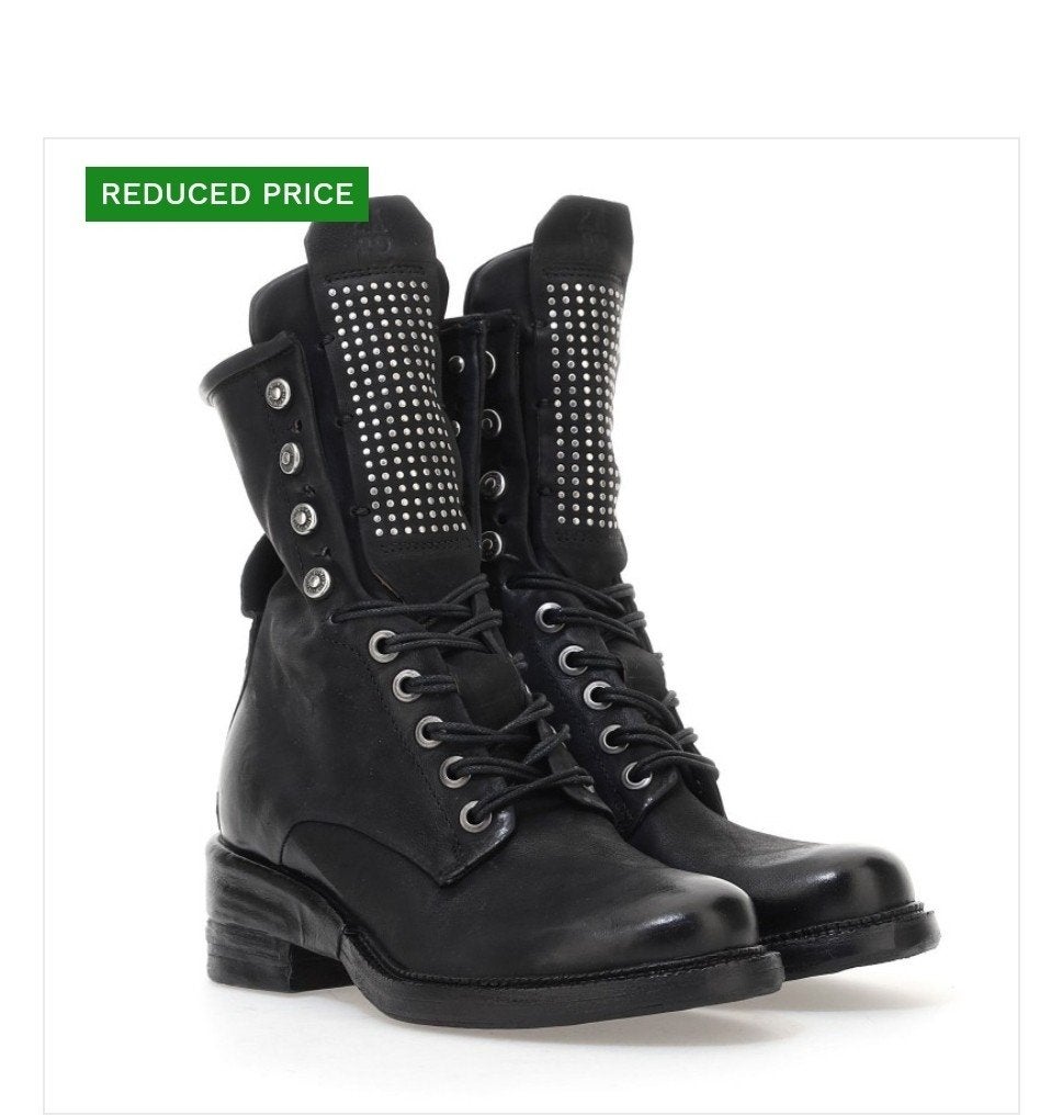 Super gave A.S 98 Zwart leren boots 39, Zwart, A.S, Lage of Enkellaarzen, Ophalen of Verzenden