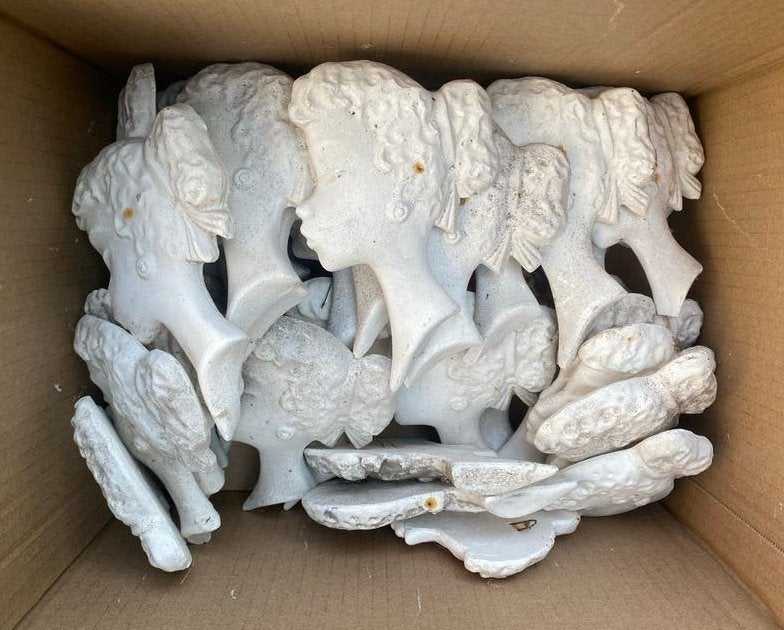 35 Gips figuren om te knutselen/schilderen, Gebruikt, Overige thema's, Ophalen of Verzenden, Overige materialen