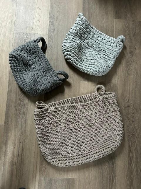 Naco Mand Opbergmand Opbergzak Crochet, Overige materialen, Mand, Rond, Ophalen of Verzenden