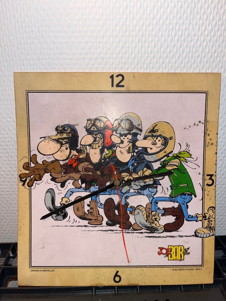 ️ Vintage Joe Bar Team wandklok – 1995 – Bar2, Ophalen of Verzenden, Gebruikt