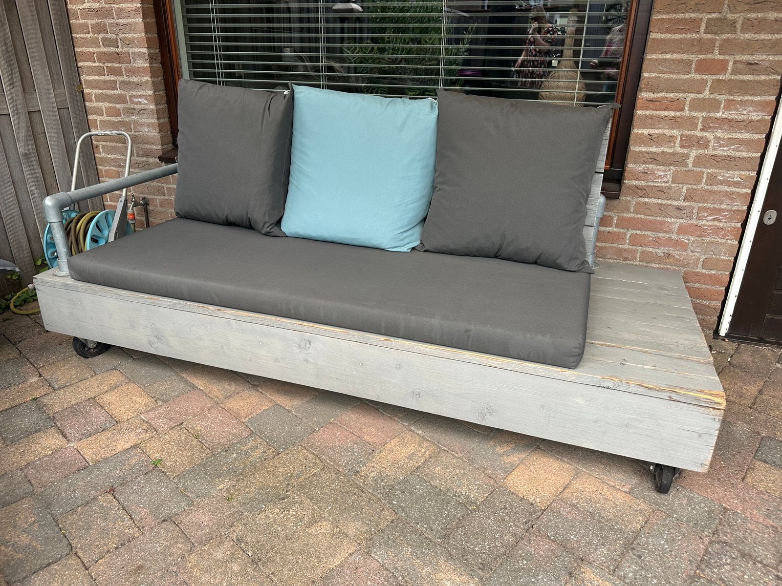 Tuinbank, gratis, Ophalen, Gebruikt, Hout