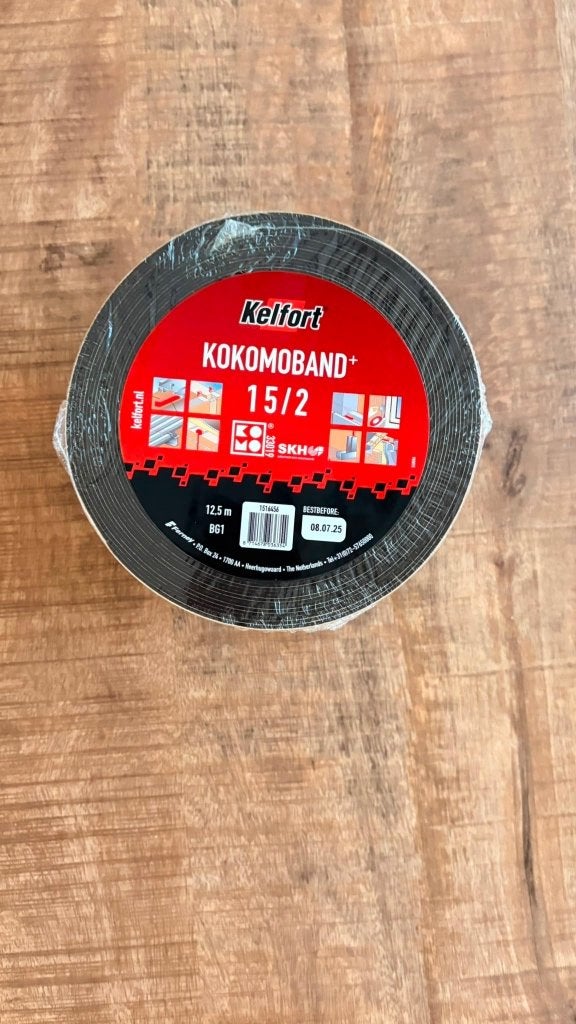 Kelfort Kokomoband+ 15/2 - Afdichtingsband voor isolatie, Nieuw, Minder dan 5 m², Ophalen, Minder dan 4 cm