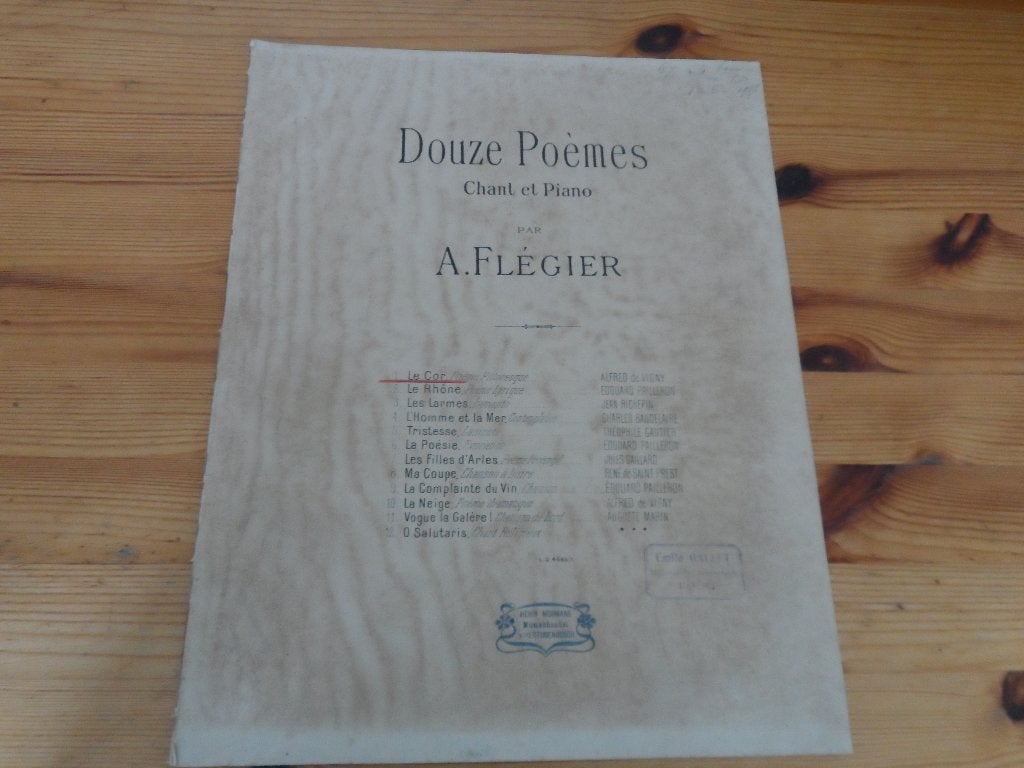 Le cor - stances - a. Flegier, Muziek en Instrumenten, Bladmuziek, Piano, Gebruikt, Ophalen of Verzenden, Artiest of Componist