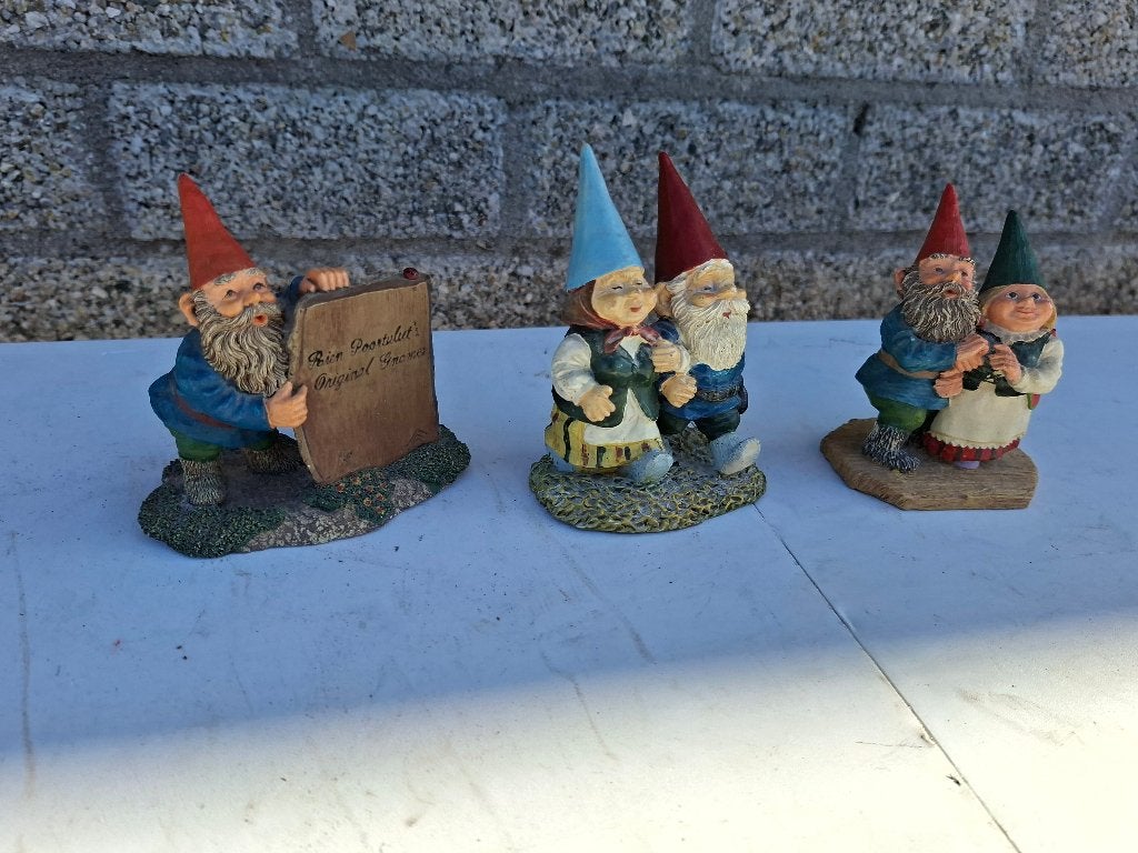 3 stuks kabouter beelden van rien poortvliet, Verzamelen, Ophalen of Verzenden, Zo goed als nieuw, Mens