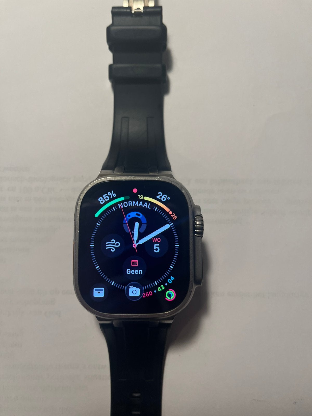 Applewatch Ultra 2, Zwart, IOS, Ophalen of Verzenden, Zo goed als nieuw