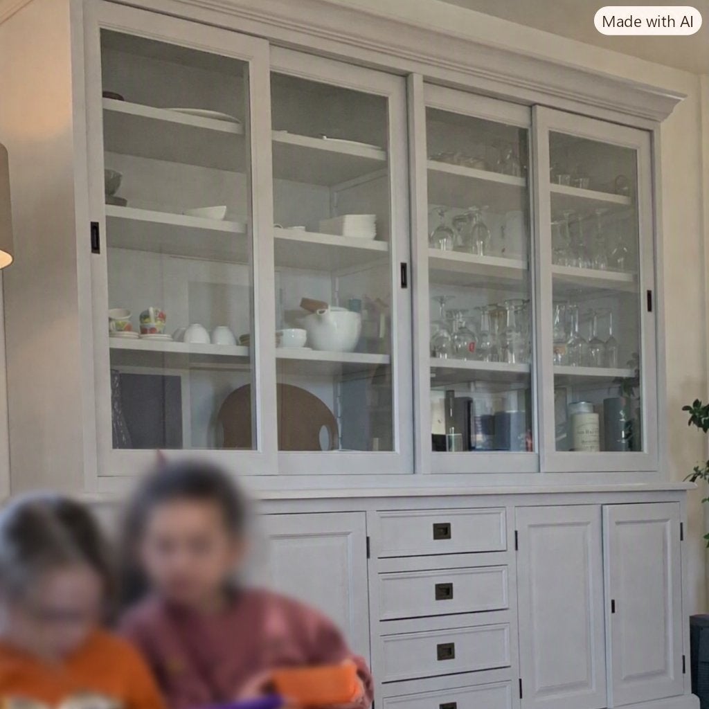 Grijze eiken buffetkast 248 x 227 x 48(bxhxd), Huis en Inrichting, Kasten | Buffetkasten, Ophalen, Gebruikt, 25 tot 50 cm, 200 cm of meer