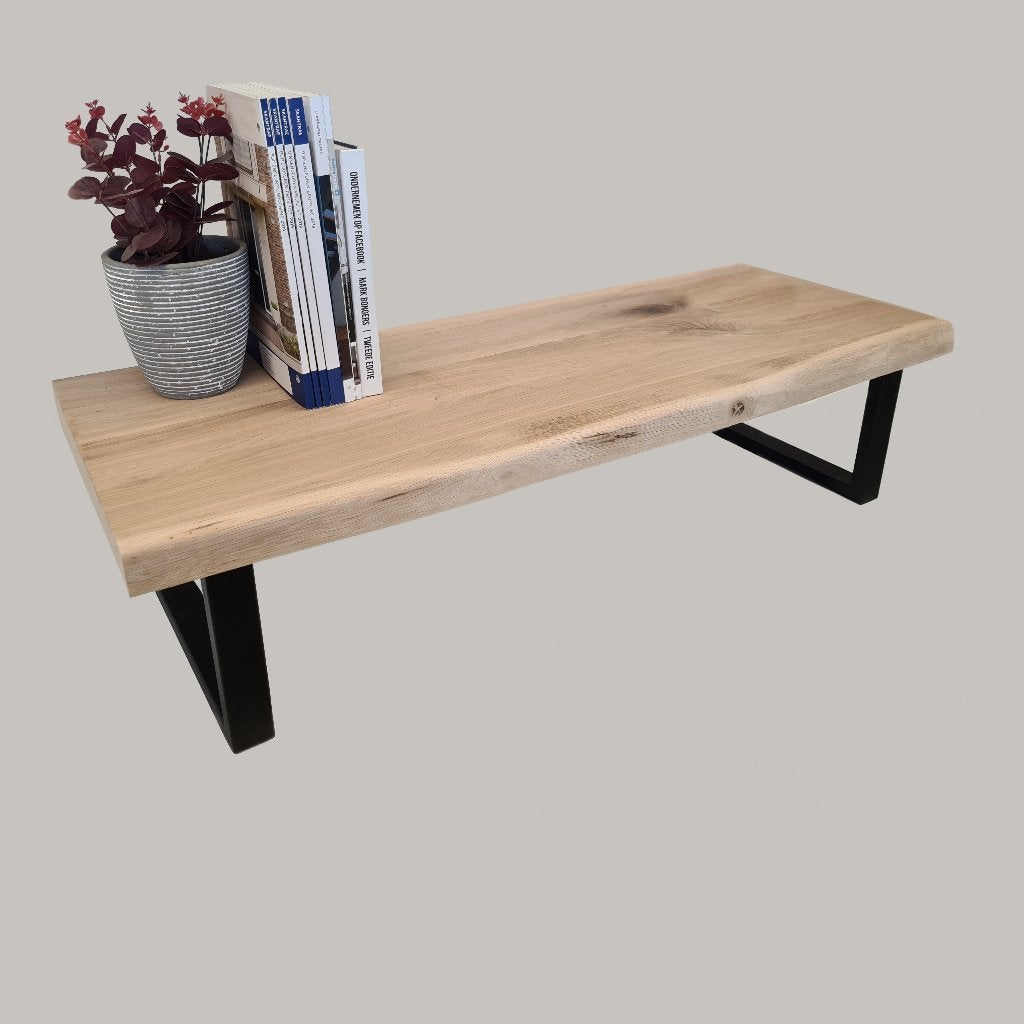 Eiken wandplank met boomstamkant 40 mm DUMPPRIJS! OP=OP, Ophalen, Nieuw
