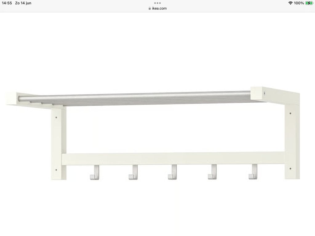 Zo goed als nieuwe IKEA kapstok, Zo goed als nieuw, Minder dan 100 cm, Hout, Ophalen