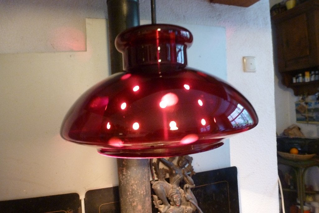 DORIA,HANGLAMP,SIXTIES,ZEVENTIES,POP,SPACE AGE,VINTAGE, Huis en Inrichting, Gebruikt, Glas, SIXTIES,ZEVENTIES,SPACE AGE,POP,MID-CENTURY