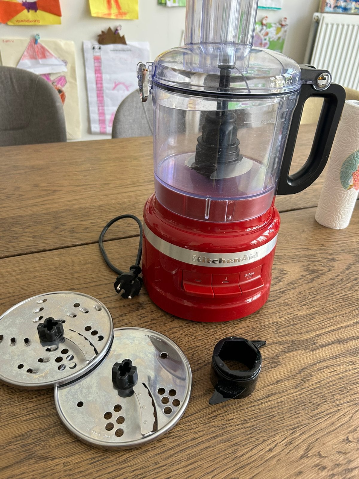 KitchenAid foodprocessor 1.7L (Rood), Ophalen, Gebruikt, 1 tot 2 liter, 2 snelheden