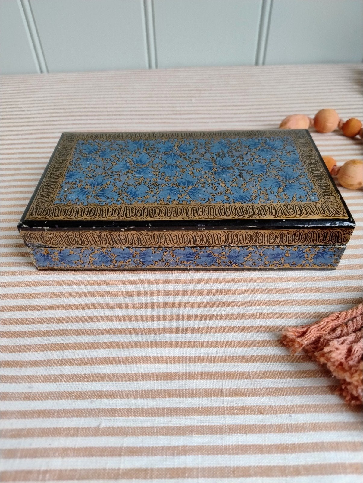 Prachtig! Vintage Kashmiri doos India, Ophalen of Verzenden