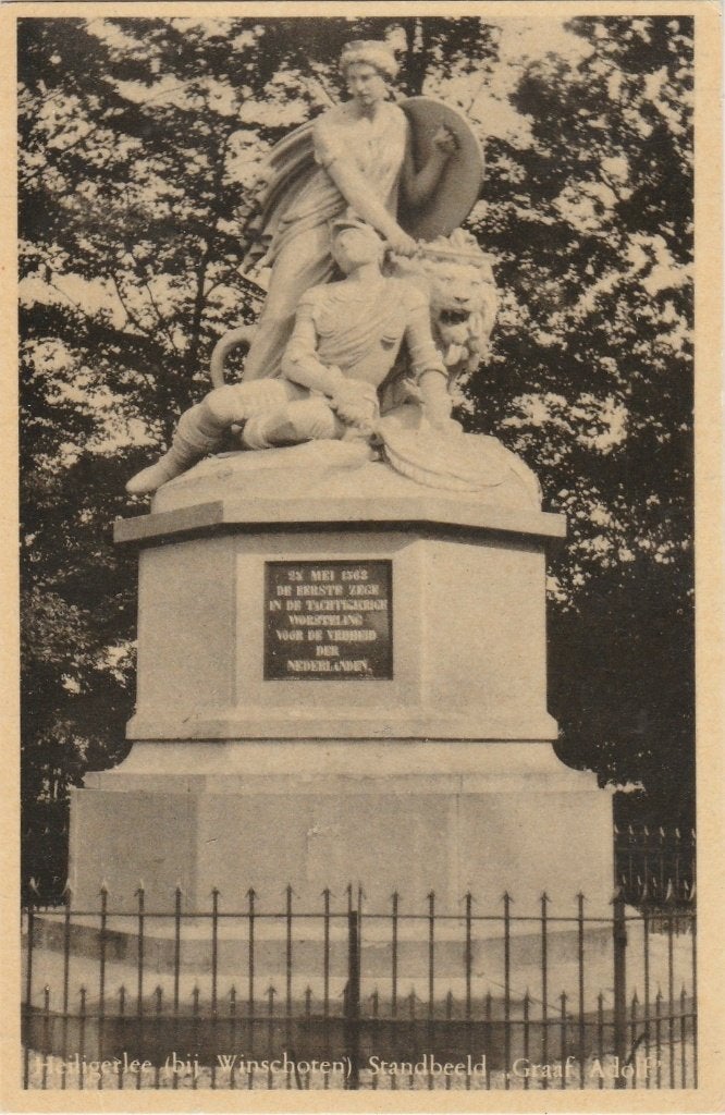 HEILIGERLEE Standbeeld Graaf Adolf, Verzenden, 1920 tot 1940, Ongelopen, Groningen