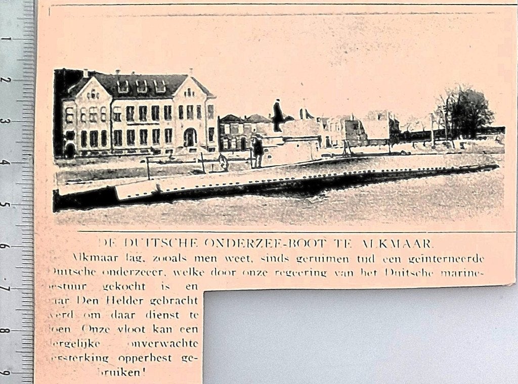 Marine 1917: de duitse onderzeeboot in Alkmaar, Verzamelen, Verzenden, Voor 1940, Gebruikt, Overige onderwerpen