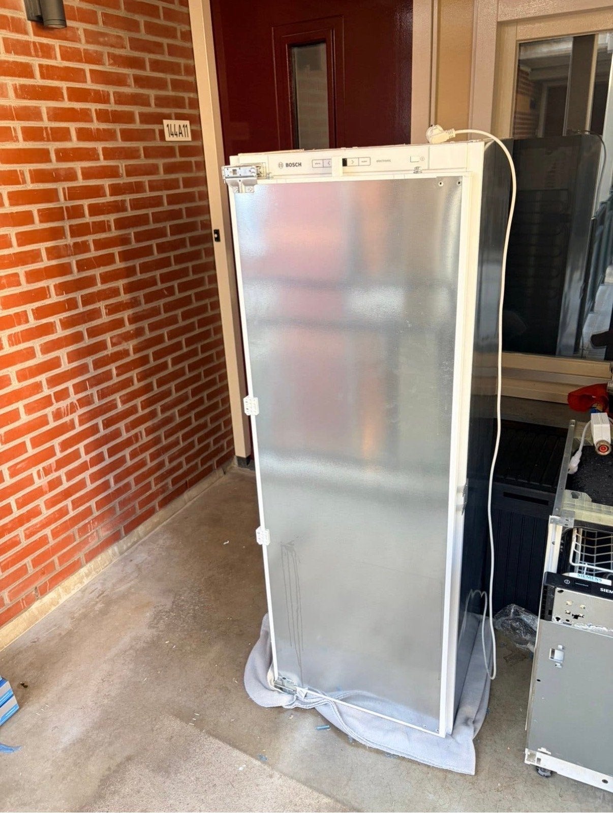 Inbouw Bosch Koelkast met Vriesvak - Goede Staat, Ophalen, 150 tot 200 liter, Gebruikt, 160 cm of meer