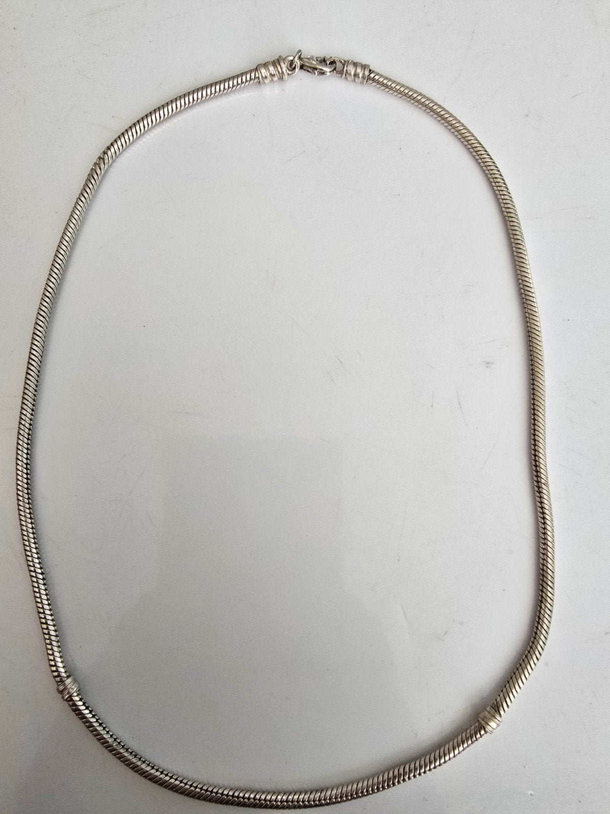 Prachtige zilveren Pandora moments snakechain ketting, Ophalen of Verzenden, Zo goed als nieuw, Zilver, Zilver