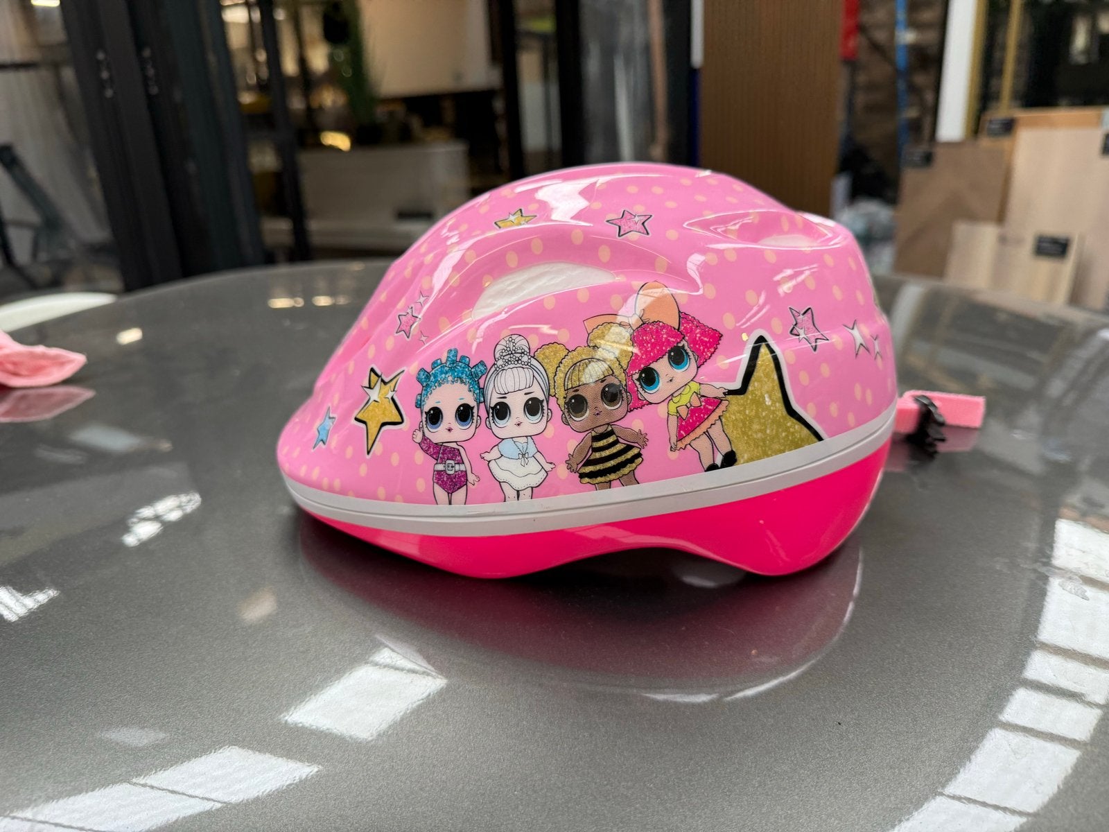 Roze kinderfietshelm met L.O.L. Surprise! poppen, Ophalen of Verzenden, Gebruikt, Overige maten, Meisje
